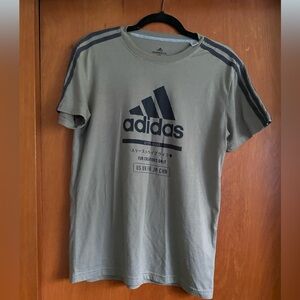 ADIDAS T-shirt Mens Sz S Green White 3 Stripe For Creators Only US UK FR JP CHN